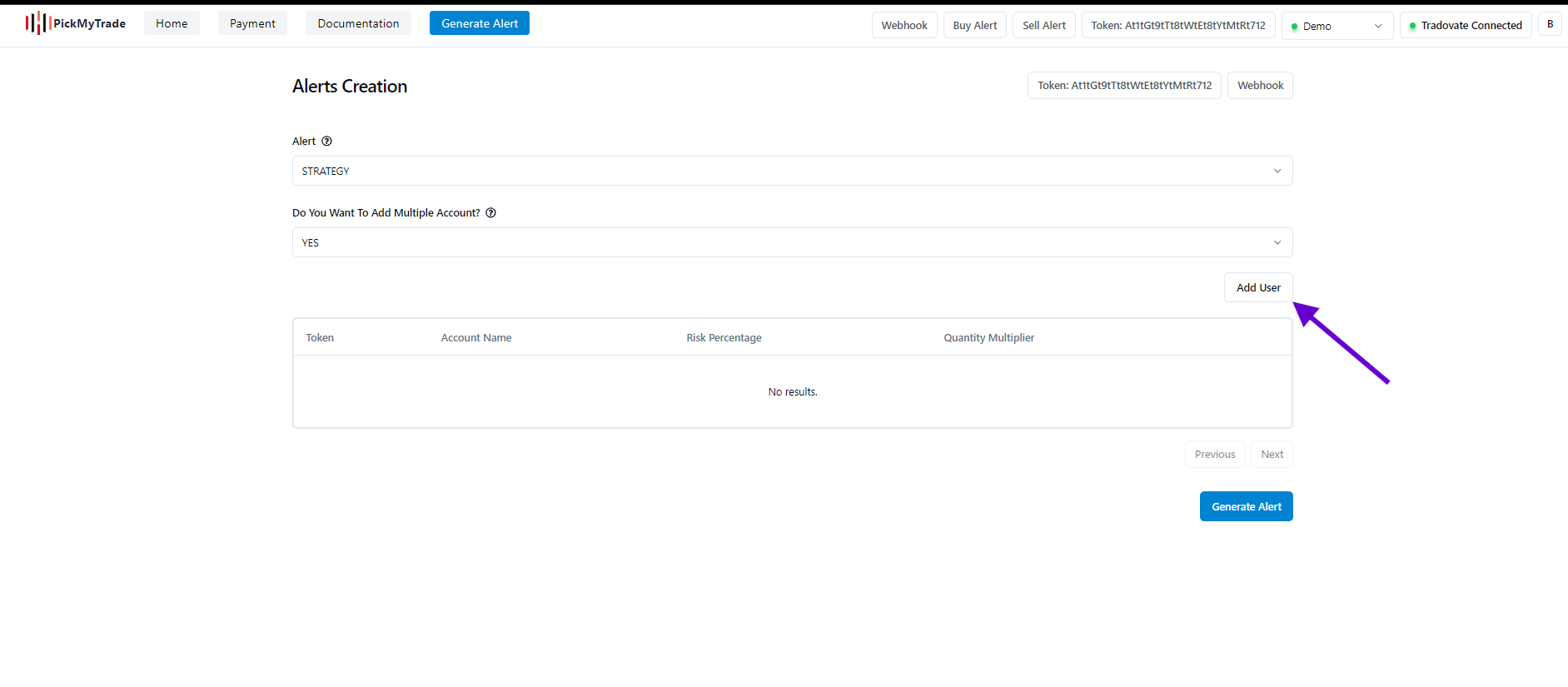 TradingView to trade copier